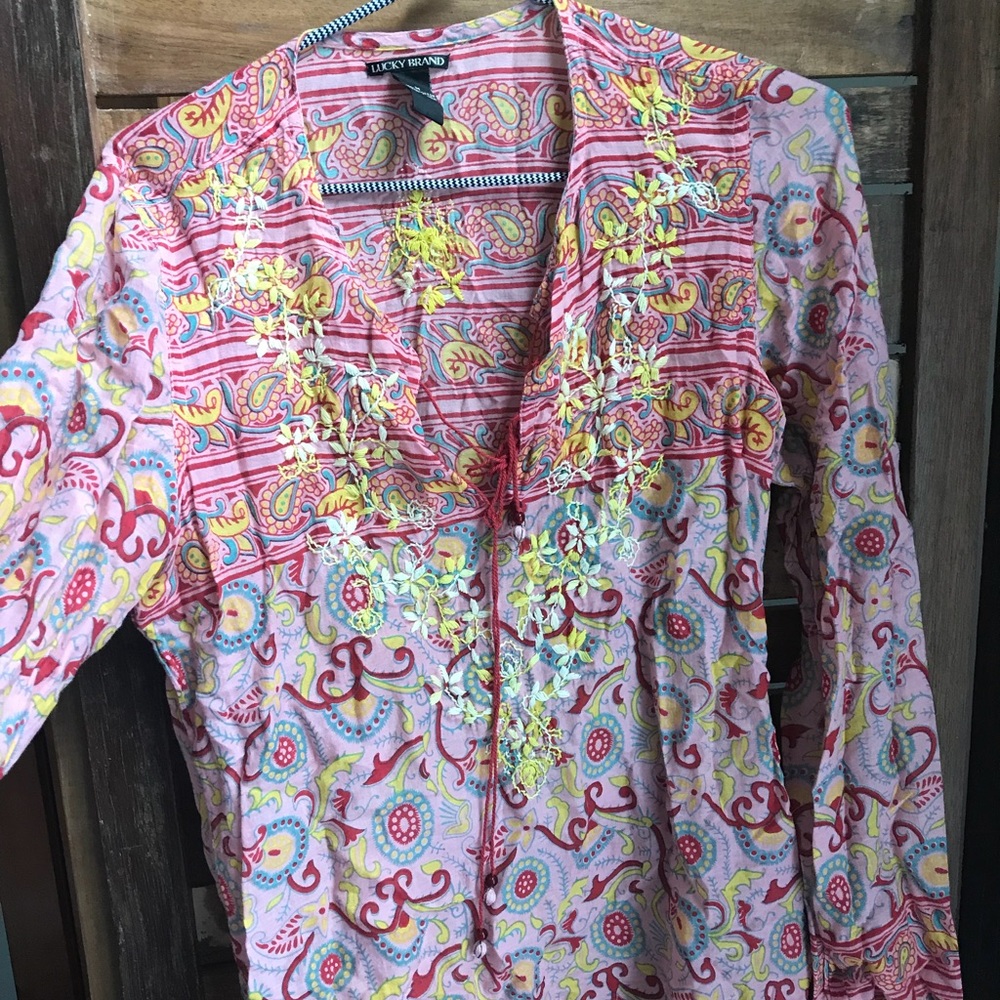 Lucky Brand Embroidered Top